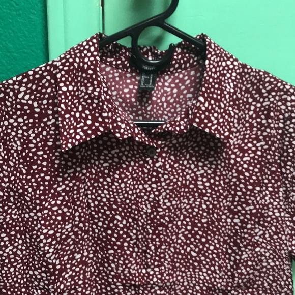 NWOT Forever 21 Animal Print Blouse - Picture 3 of 4
